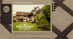 Desktop Screenshot of lafermedemarie-alsace.com